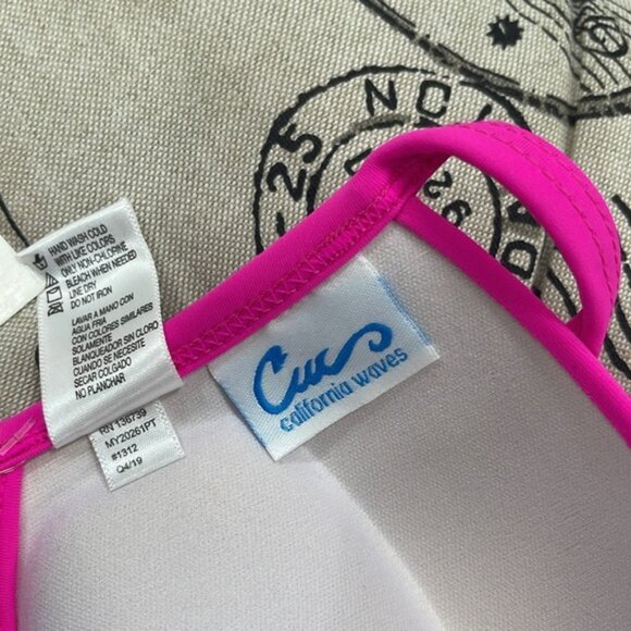 California Waves Raspberry Juniors' Strappy Push-Up Top - Picture 6 of 8